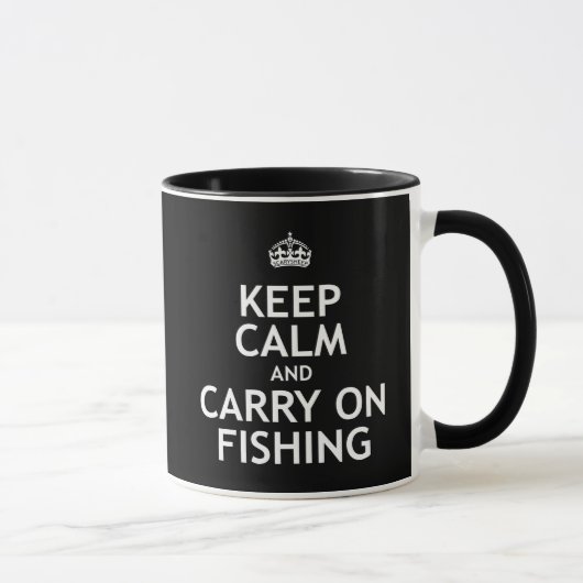Mug Maintenez calme et continuez la pêche (Droite)
