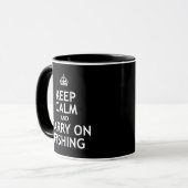 Mug Maintenez calme et continuez la pêche (Devant gauche)