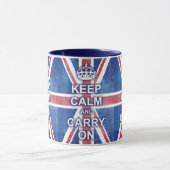 Mug Maintenez calme et continuez Union Jack (Centre)
