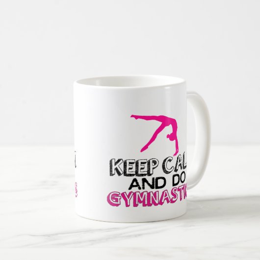 Mug Maintenez calme et faites la gymnastique (Devant droit)