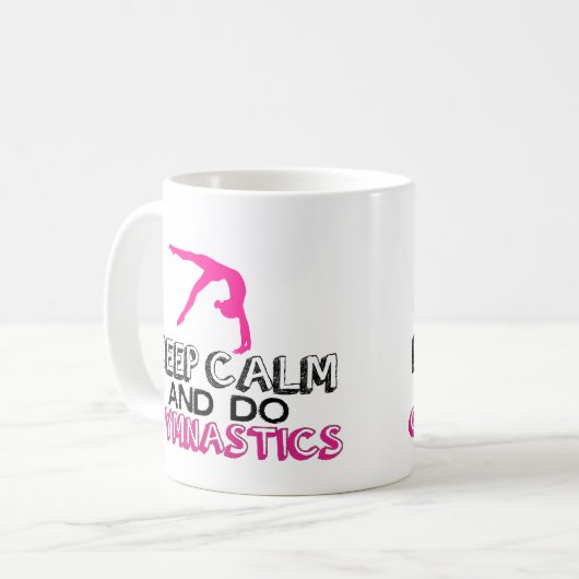 Mug Maintenez calme et faites la gymnastique (Devant gauche)