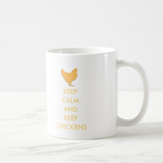 Mug Maintenez calme et gardez les poulets (Droite)