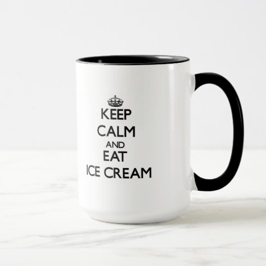Mug Maintenez calme et mangez la crème glacée (Droite)