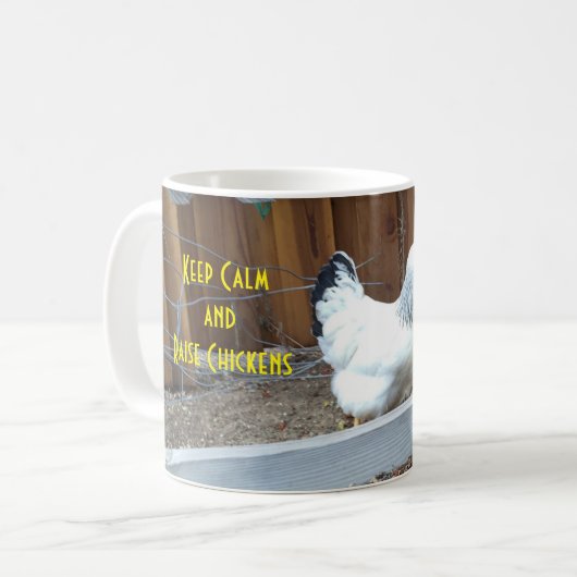 Mug Maintenez les poulets calmes et d'augmenter (Devant gauche)
