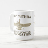 Mug Maintenez Mithra dans la célébration de solstice (Devant gauche)