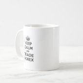 Mug Maintenir le calme et le commerce Forex (Devant gauche)