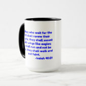 Mug Mais ceux qui attendent l'Éternel devront . (Devant gauche)