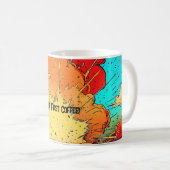 Mug Mais d'abord, café ! Explosion de dessin animé de  (Devant droit)