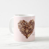 Mug Mais d'abord, Coffee Beans Heart  (Devant gauche)