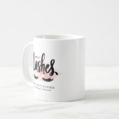 Mug Mais d'abord les cils | Monogramme de technicien d (Devant gauche)