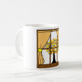 Mug Maïs éclaté sautant sur l'abricotier (Devant gauche)