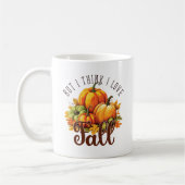 Mug Mais je pense que j'aime l'automne - Citrouille et (Gauche)
