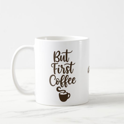 Mug Mais le premier nom de script brun (Gauche)