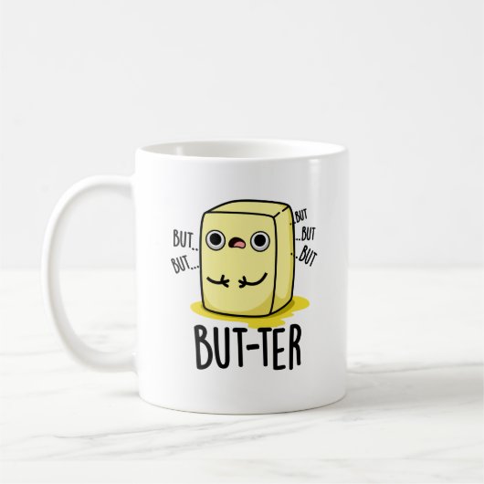 Mug Mais plus amusant Beurre Pun (Gauche)