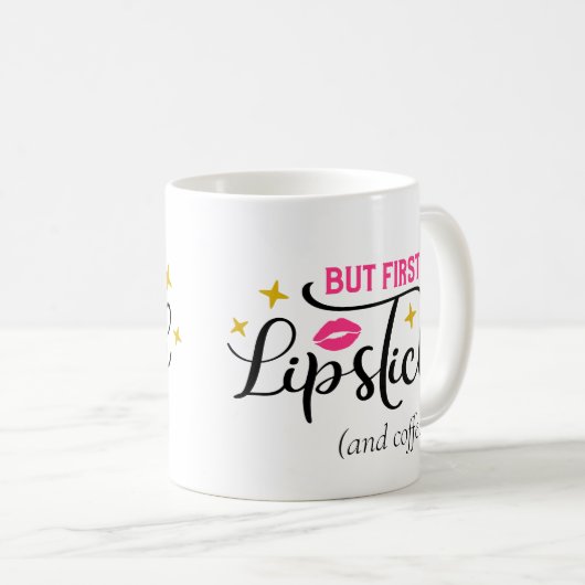Mug Mais Premier bâton à lèvres | Script de typographi (Devant droit)