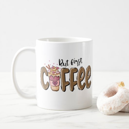 Mug Mais Premier Café Sublime Personnalisée (Avec donut)