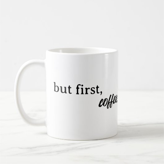 Mug mais tout d'abord, le café (Gauche)