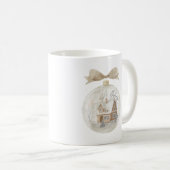 Mug Maison aquarelle dans boule à neige (Devant droit)