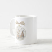 Mug Maison aquarelle dans boule à neige (Devant gauche)