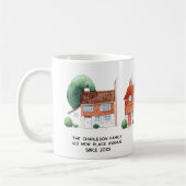 Mug Maison aquarelle personnalisée pour nouvelle maiso (Gauche)