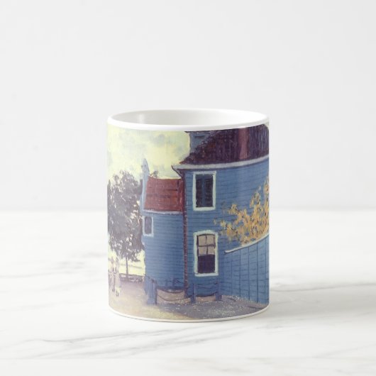 Mug Maison bleue à Zaandam par Claude Monet (Centre)