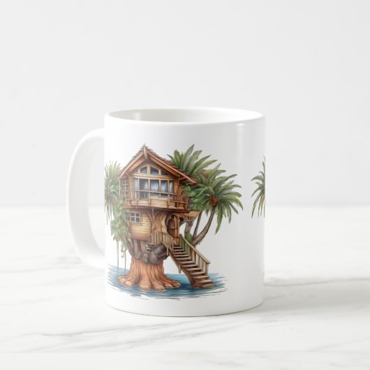 Mug Maison d'arbre dans le palmier (Devant gauche)