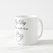 Mug Maison de café faite avec amour ajoutez le texte d (Devant droit)
