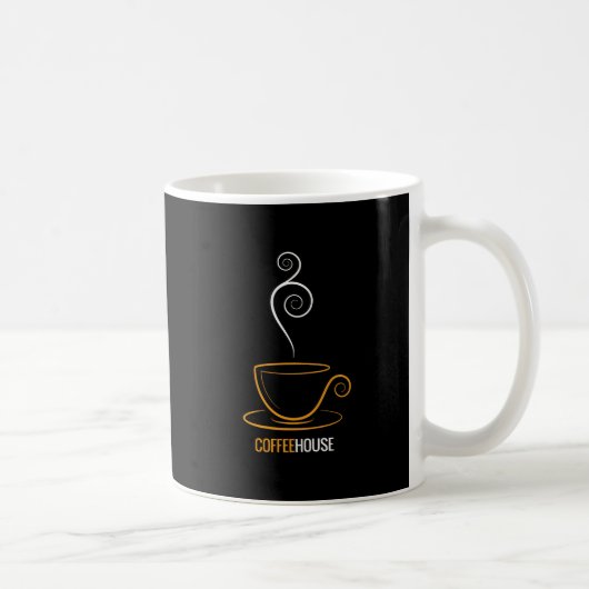 Mug Maison de café noir classique (Droite)