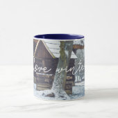 Mug Maison de campagne dans la neige (Centre)