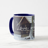 Mug Maison de campagne dans la neige (Devant gauche)