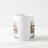 Mug Maison de campagne festive Joyeuses Fêtes (Centre)