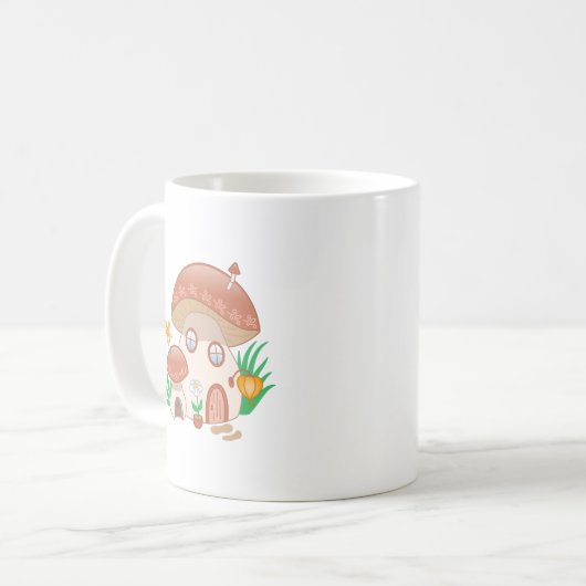 Mug Maison de champignons de fée Whimsical (Devant gauche)