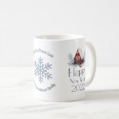 Mug Maison de la fée couverte de neige, Bonne année 20 (Devant droit)
