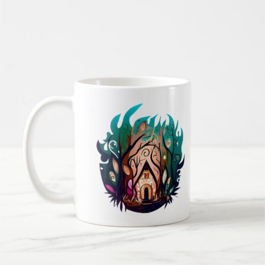 Mug Maison de la forêt naturelle enchantée (Gauche)