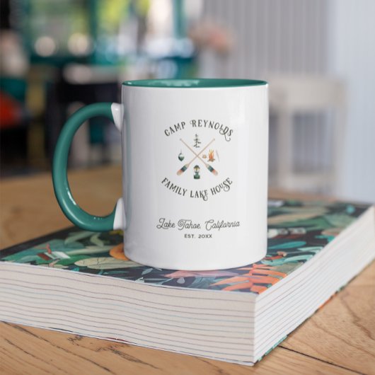 Mug Maison de lac familiale monogramme