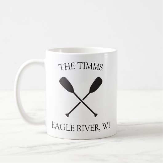 Mug Maison de lac personnalisée (Gauche)