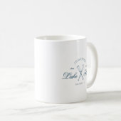 Mug Maison de lac rustique moderne Rames Bleu marine c (Devant droit)