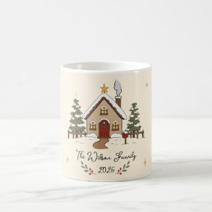 Mug Maison de Noël Cosy Personnalisée