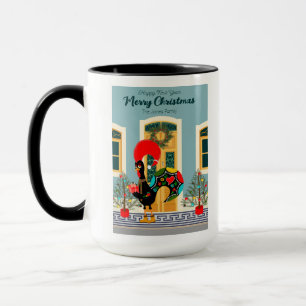 Mug Maison de Noël portugaise avec Rooster Salutations
