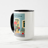 Mug Maison de Noël portugaise avec Rooster Salutations (Devant gauche)