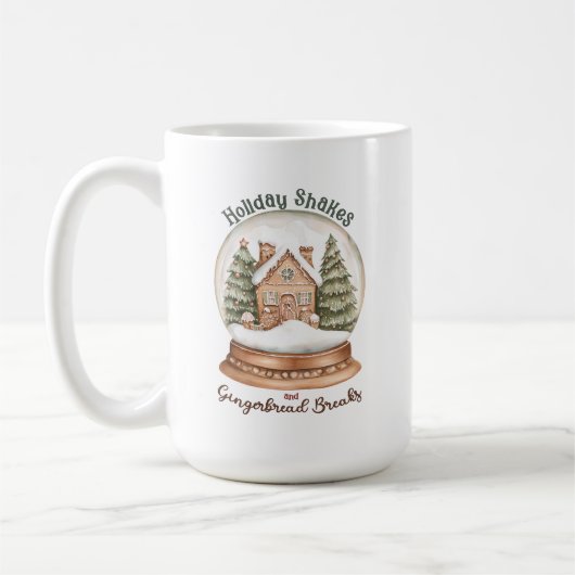 Mug Maison de pain d'épice Noël Globe des neiges (Gauche)