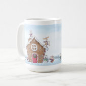 Mug Maison de pain d'épices Patinage sur glace Animaux (Devant gauche)