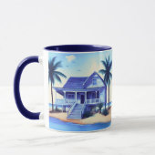 Mug Maison de plage avec palmiers (Gauche)