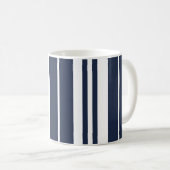 Mug Maison de plage Blue Stripes Blanches (Devant droit)