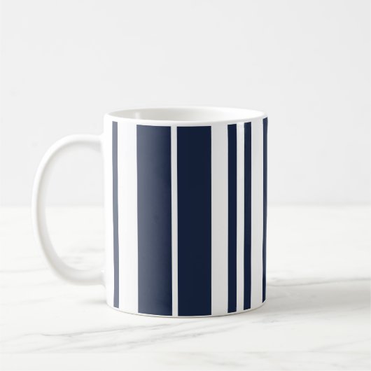 Mug Maison de plage Blue Stripes Blanches (Gauche)