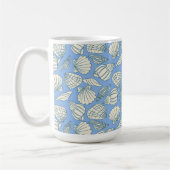 Mug Maison de plage coquillage bleu cottage (Gauche)