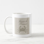 Mug Maison de plage crabe rivage côtier vintage (Gauche)