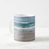 Mug Maison de plage Ocean personnalisée (Devant gauche)