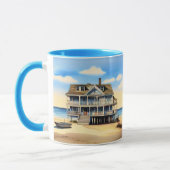 Mug Maison de plage sur le sable (Gauche)