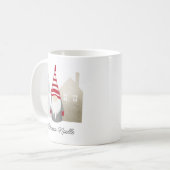Mug Maison de village et Gnome rouge mignonne | Nom No (Devant gauche)